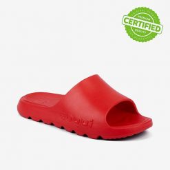 Klapki damskie Coqui Lou. Czerwone klapki damskie Coqui, bez wzorów, bez obcasa, bez zapięcia. Za 121.99 zł.