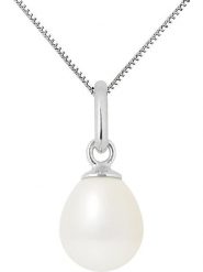 Pearl Addict Srebrny naszyjnik "Bélière" z perłą w kolorze białym - dł. 42 cm rozmiar: onesize. Białe naszyjniki damskie Pearl Addict, z perłą, srebrne. Za 339.99 zł.