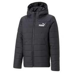 Młodzieżowa ocieplana kurtka Essentials PUMA Black. Czarna kurtki damskie Puma, m, bez wzorów, z puchu, bez kaptura. Za 220.99 zł.