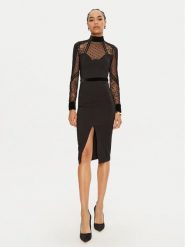 Babylon Sukienka koktajlowa EL0701 Czarny Slim Fit. Czarne sukienki damskie Babylon, bez wzorów, z syntetyku, wizytowe, bez ramiączek. Za 869.99 zł.