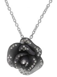 MENTHE À L'O Naszyjnik z kryształami - dł. 45 cm rozmiar: onesize. Szare naszyjniki damskie MENTHE À L'O, z kryształem, ze stali. Za 131.12 zł.