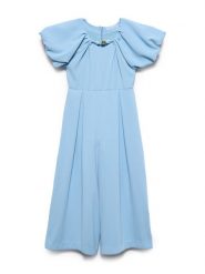 Abel & Lula Kombinezon 5275 Błękitny Regular Fit. Niebieskie sukienki dziewczęce Abel & Lula, bez wzorów, z syntetyku, bez ramiączek. Za 399.99 zł.