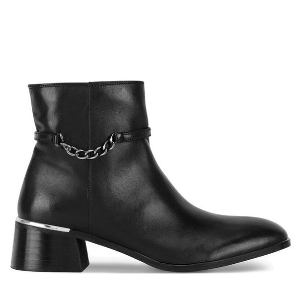 Botki Sergio Bardi. Czarne botki damskie Sergio Bardi, bez obcasa, na słupku, bez zapięcia. Za 369.99 zł.