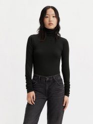 Levi´s Koszulka "Ruched" w kolorze czarnym rozmiar: XS. Czarne koszulki damskie s, bez wzorów, prążkowane, bez kołnierzyka, bez ramiączek. Za 90.45 zł.