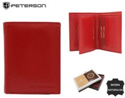 Portfel skórzany Peterson PTN RD-290-GCL czerwony. Czerwone portfele damskie Peterson, bez wzorów, ze skóry. Za 47.99 zł.