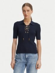 MICHAEL Michael Kors Bluzka MS661FZ5ZV Granatowy Slim Fit. Niebieskie bluzki damskie MICHAEL Michael Kors, m, bez wzorów, z syntetyku, bez kołnierzyka, bez ramiączek. Za 659.99 zł.