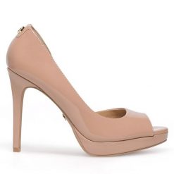 Szpilki Nine West. Brązowe szpilki damskie Nine West, bez wzorów, bez obcasa, na szpilce, bez zapięcia. Za 219.99 zł.