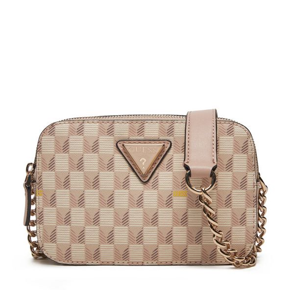 Torebka Guess. Czerwone listonoszki damskie Guess, z aplikacjami, bez dodatków. Za 279.99 zł.