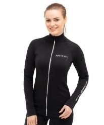 Bluza dresowa termoaktywna rozpinana damska Brubeck Athletic. Czarne bluzy damskie Brubeck, l, bez wzorów, z dresówki, bez kaptura. Za 239.99 zł.