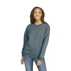 Bluza z okrągłym dekoltem Gildan Midweight Softstyle. Niebieskie bluzy damskie GILDAN, xl, bez wzorów, z bawełny, bez kaptura. Za 125.00 zł.
