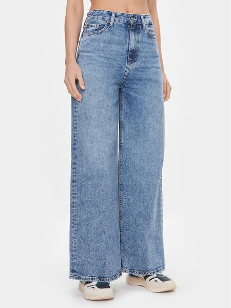 Tommy Hilfiger Jeansy WW0WW39634 Niebieski Wide Leg. Niebieskie jeansy damskie Tommy Hilfiger. Za 356.99 zł.