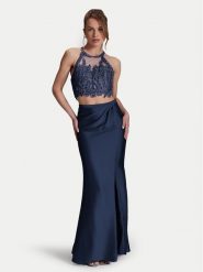 Hey Kyla Sukienka wieczorowa 5AI066HK Granatowy Slim Fit. Niebieskie sukienki damskie Hey Kyla, bez wzorów, z syntetyku, wizytowe, bez ramiączek. Za 549.99 zł.