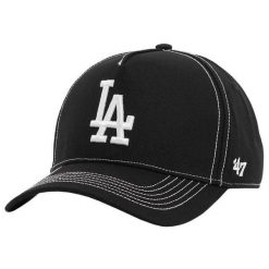 Czapka Z Daszkiem MLB Los Angeles Dodgers. Czarne czapki z daszkiem damskie 47 Brand, bez wzorów. Za 159.99 zł.
