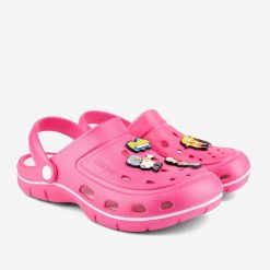 Damskie klapki Clogs Coqui 38, różowe. Czerwone klapki damskie Coqui, bez wzorów, bez obcasa, bez zapięcia. Za 133.99 zł.