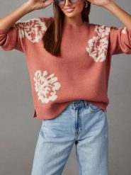 LA Angels Sweter w kolorze koralowo-kremowym rozmiar: S. Czerwone swetry klasyczne damskie LA Angels, s, bez kołnierzyka. Za 171.28 zł.