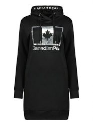 Canadian Peak Sukienka dresowa w kolorze czarnym rozmiar: S. Czarne sukienki damskie Canadian Peak, bez wzorów, z dresówki, bez ramiączek. Za 118.84 zł.