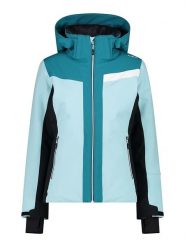 CMP Kurtka narciarska w kolorze turkusowym rozmiar: 40. Niebieskie kurtki sportowe damskie CMP, bez wzorów, bez kaptura. Za 591.60 zł.