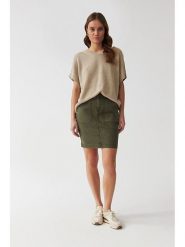 TATUUM Spódnica dżinsowa "Merana" w kolorze khaki rozmiar: 40. Brązowe spódnice damskie TATUUM, na co dzień, bez wzorów, z bawełny, mini. Za 144.58 zł.