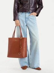 GINO ROSSI Torebka C-LDA9167A Brązowy. Brązowe shopper bag Gino Rossi, ze skóry, bez dodatków. Za 229.99 zł.