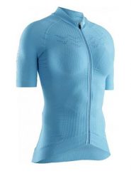 X-Bionic Koszulka kolarska w kolorze błękitnym rozmiar: M. Niebieskie koszulki damskie X BIONIC, m, bez wzorów, z materiału, bez kołnierzyka, bez ramiączek. Za 390.95 zł.