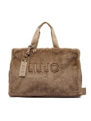 Liu Jo Torebka TF6212 E1135 Brązowy. Brązowe shopper bag Liu Jo, z materiału, bez dodatków. Za 499.99 zł.