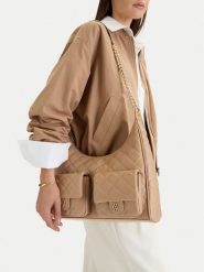 Badura Torebka EO-HAI-LDA8610 Beżowy. Brązowe torebki klasyczne damskie Badura, z materiału, bez dodatków. Za 279.99 zł.