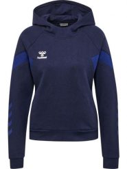 Sweatshirt bluza z kapturem dla kobiet Hummel Travel. Niebieskie bluzy damskie Hummel, na wiosnę, l, bez wzorów, z bawełny, z kapturem. Za 236.75 zł.