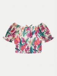 Guess Bluzka J5GH00 WA2T0 Kolorowy Regular Fit. Bluzki i koszule dziewczęce Guess, z aplikacjami, z syntetyku, bez kołnierzyka, bez ramiączek. Za 159.99 zł.