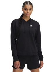 Under Armour Bluza "Rival Terry" w kolorze czarnym rozmiar: XL. Czarne bluzy damskie Under Armour, xl, bez wzorów, z kapturem. Za 135.17 zł.