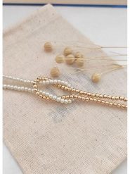 Atelier MIU Pozłacana bransoletka rozmiar: onesize. Białe bransoletki damskie atelier MIU, pozłacane. Za 74.63 zł.