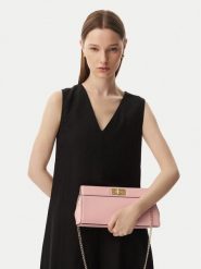 Tommy Hilfiger Torebka Th Modern Clutch AW0AW18727 Różowy jasny. Czerwone torebki wieczorowe damskie Tommy Hilfiger, bez wzorów, ze skóry, bez dodatków. Za 529.99 zł.