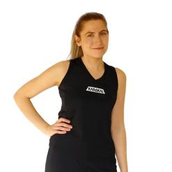 Koszulka tenisowa damska Karakal Pro Tour Vest. Czarne koszulki damskie KARAKAL, m, bez wzorów, bez kołnierzyka, bez ramiączek. Za 62.99 zł.