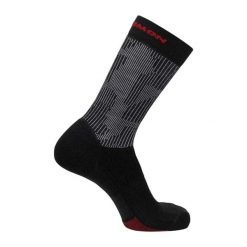 Skarpety Unisex Dla Dorosłych X Ultra Crew. Czarne skarpetki damskie Salomon, bez wzorów, z materiału. Za 57.99 zł.
