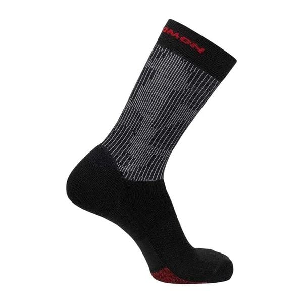 Skarpety Unisex Dla Dorosłych X Ultra Crew. Czarne skarpetki damskie Salomon, bez wzorów, z materiału. Za 57.99 zł.