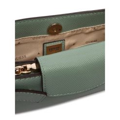 Torebka Guess. Zielone listonoszki damskie Guess, z aplikacjami, bez dodatków. Za 549.99 zł.