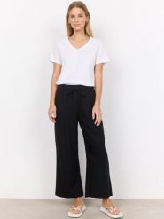 Soyaconcept® Spodnie z zawartością lnu - SC-Ina Kobiety len czarny, XXL. Czarne spodnie sportowe damskie s, bez wzorów, ze lnu. Za 299.95 zł.