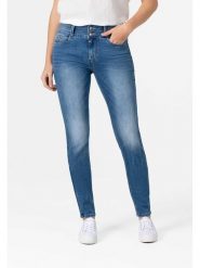 Timezone Dżinsy "Enya" - Slim fit - w kolorze niebieskim rozmiar: W32/L34. Niebieskie jeansy damskie Timezone. Za 149.31 zł.