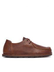 Birkenstock Półbuty Utti Lace 1029722 Brązowy. Brązowe półbuty damskie Birkenstock, bez wzorów, ze skóry, bez obcasa, na płaskiej podeszwie, bez zapięcia. Za 719.99 zł.