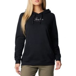 Bluza dresowa sportowa damska Trek Graphic Treatment Hoodie. Czarne bluzy damskie Columbia, l, bez wzorów, z bawełny, bez kaptura. Za 199.99 zł.