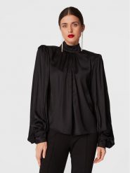 MVP Wardrobe Bluzka Bond MVPI2BL008.0RA0067 Czarny Regular Fit. Czarne bluzki damskie MVP Wardrobe, bez wzorów, z wiskozy, bez kołnierzyka, bez ramiączek. W wyprzedaży za 579.99 zł.