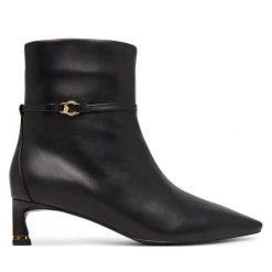 Botki Coccinelle. Czarne botki damskie Coccinelle, bez obcasa, na słupku, bez zapięcia. Za 1,249.00 zł.
