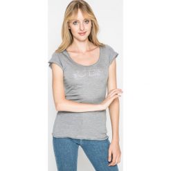 Guess Jeans - Koszulka piżamowa. Szare koszule nocne i halki Guess Jeans, z aplikacjami, z jeansu. W wyprzedaży za 69.90 zł.