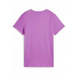Damska koszulka z logo ESS No. 1 PUMA Wild Berry Purple. Fioletowe bluzki damskie Puma, s, bez wzorów, bez kołnierzyka, bez ramiączek. Za 75.00 zł.