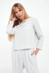 Bluzka damska EMPORIO ARMANI. Bluzki damskie Emporio Armani, bez wzorów, bez kołnierzyka, bez ramiączek. W wyprzedaży za 1,154.30 zł.