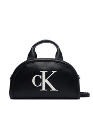 Calvin Klein Torebka Bold Ck Dome Crossbody LV04F3895G Czarny. Czarne torebki klasyczne damskie Calvin Klein, ze skóry, bez dodatków. Za 409.99 zł.