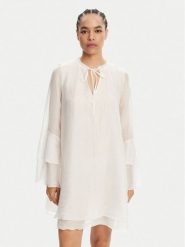 ViCOLO Sukienka letnia TD0753 Biały Regular Fit. Białe sukienki damskie ViCOLO, bez wzorów, z syntetyku, bez ramiączek. Za 259.99 zł.