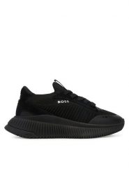 BOSS Sneakersy J53173 M Czarny. Czarne buty sportowe chłopięce Boss, z materiału, bez zapięcia. Za 483.99 zł.