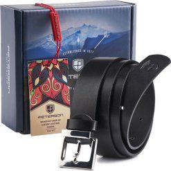 Pasek damski czarny Peterson PTN SSN-5. Czarne paski damskie Peterson, bez wzorów, ze skóry. Za 67.99 zł.
