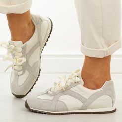 Szare skórzane półbuty damskie Vinceza 86427. Szare obuwie sportowe casual damskie VINCEZA, z jeansu, trekkingowe. Za 249.00 zł.