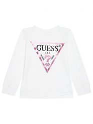 Guess Bluzka K84I18 K8HM0 Biały Regular Fit. Białe bluzki i koszule dziewczęce Guess, z aplikacjami, z bawełny, bez kołnierzyka, bez ramiączek. Za 89.99 zł.